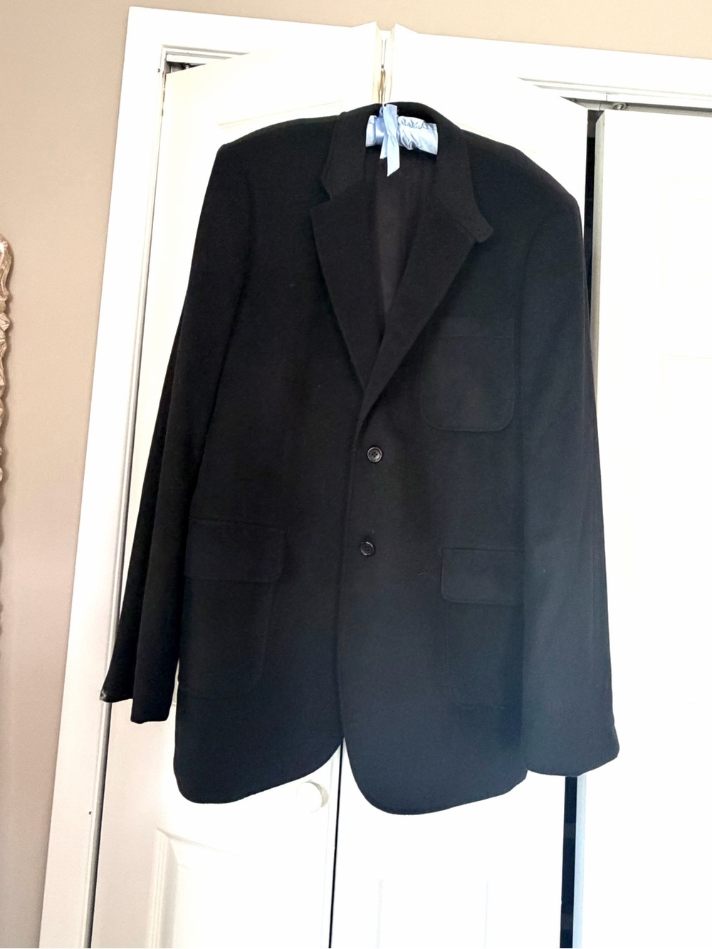 Nautica Mens XXL Black Wool Cashmere Blazer Sport Coat Jacket Authentic 1983